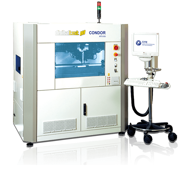 Flying Probe Inline Testsystem Condor Flying Probe Produktionslinie integriertes Testsystem In-line